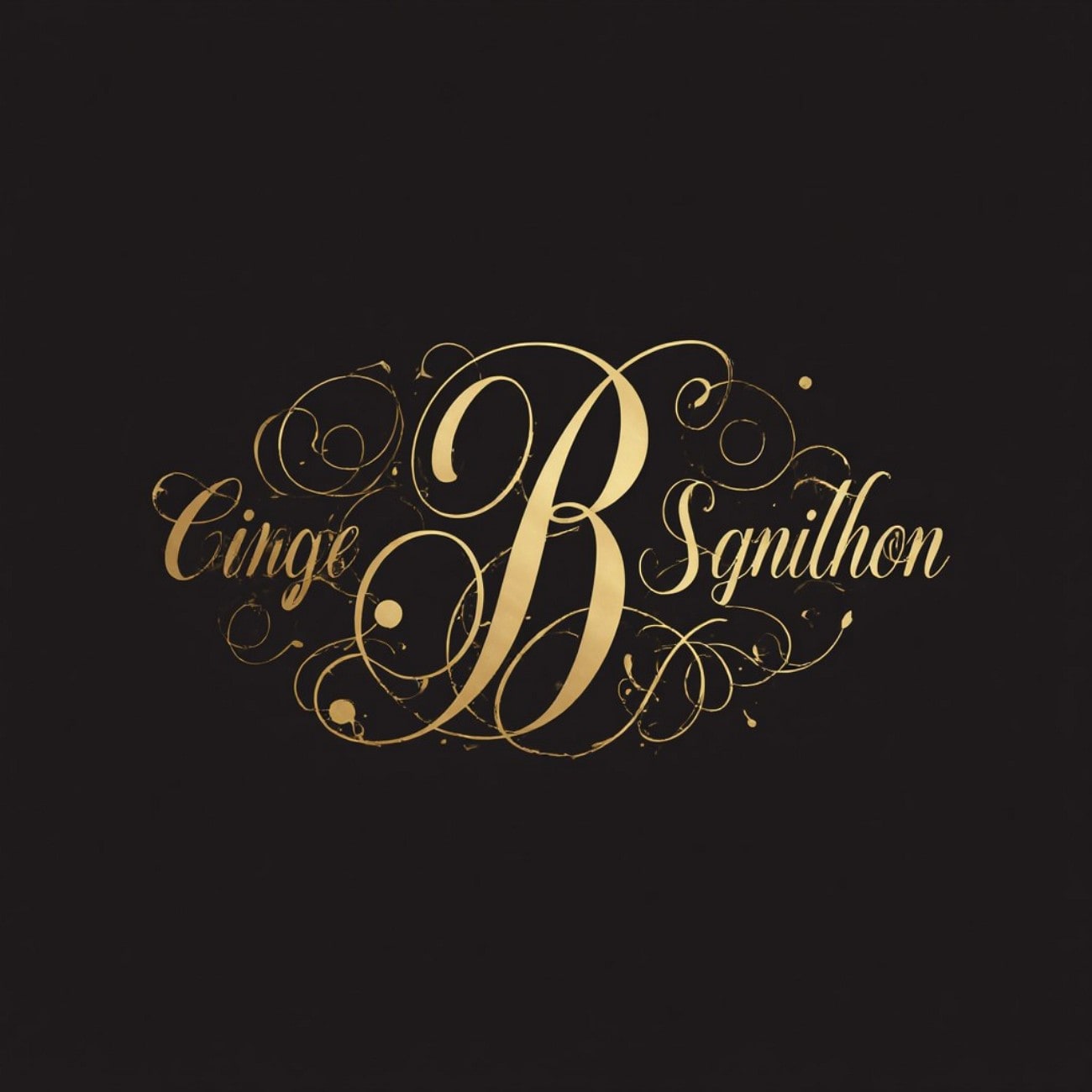 gold monogram logo