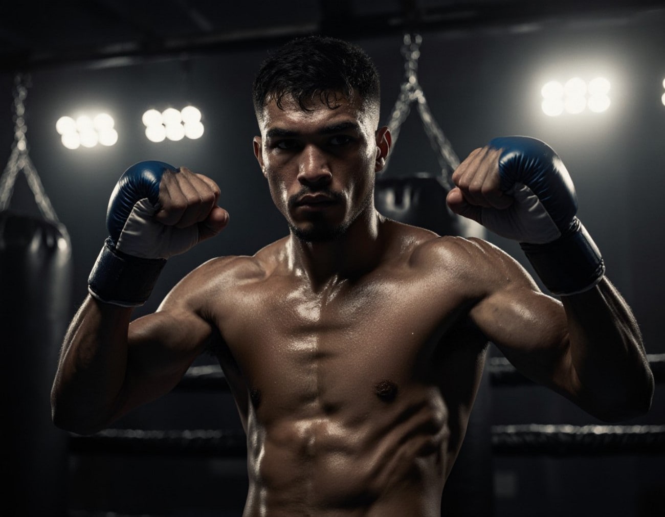 boxer boxing pose