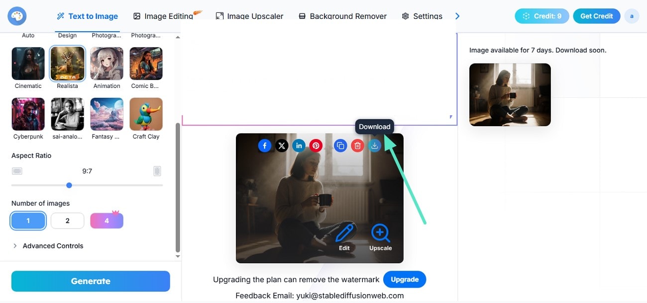 press download when generated