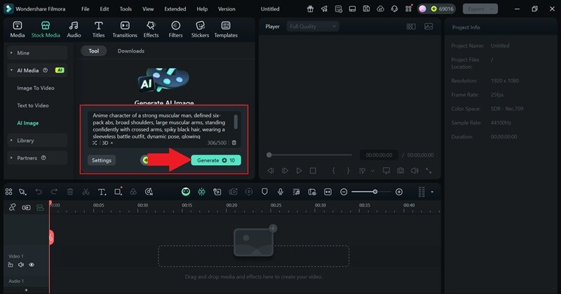 write prompts and generate ai image