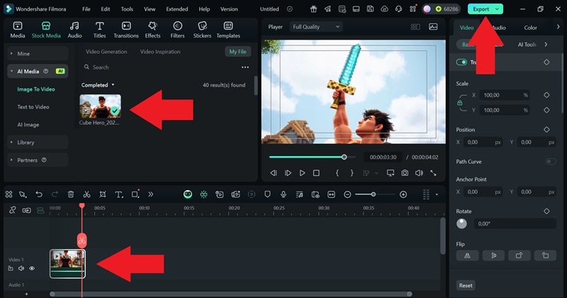 see ai video and save it