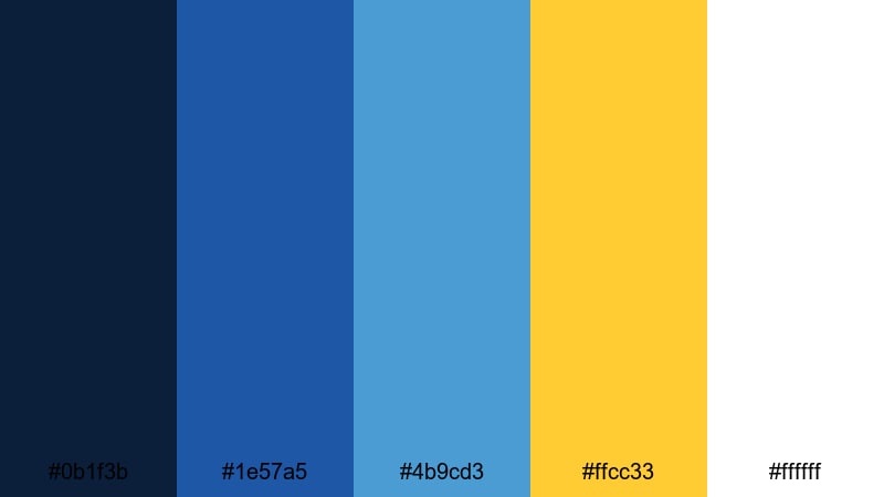 stadium lights pop carolina blue color palette with hex codes