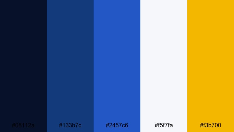stadium spotlight blues royal blue color palette with hex codes