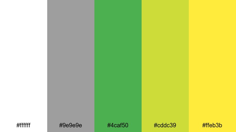 stadium spotlight rush white green yellow color palette with hex codes