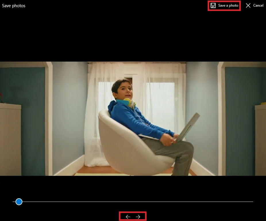 save photo from video windows 10 photos