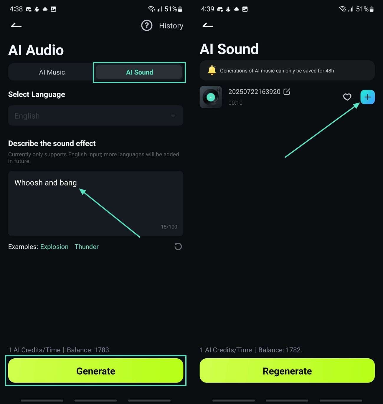 ai sound effect start trek video