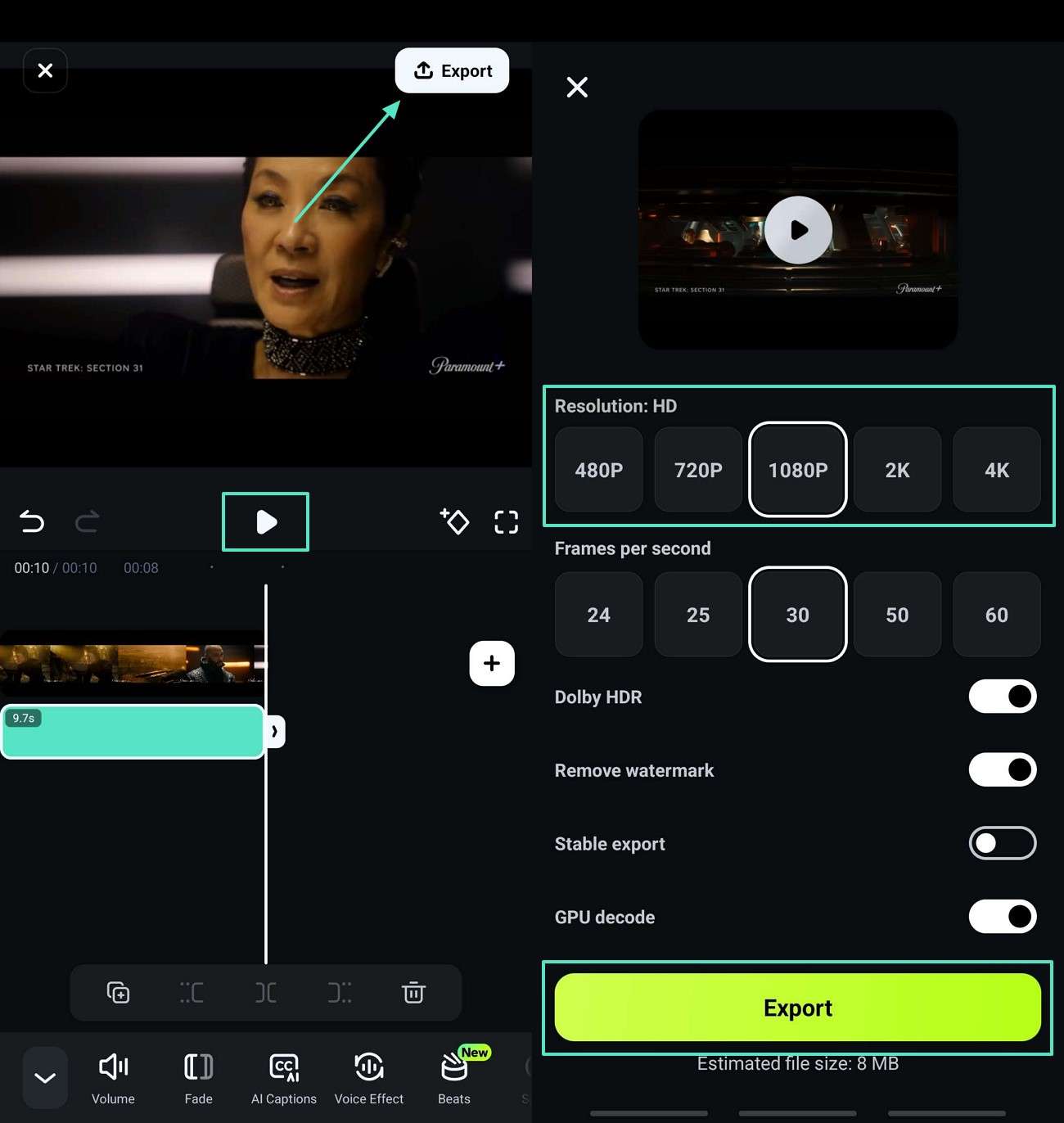 export star trek sound effect video