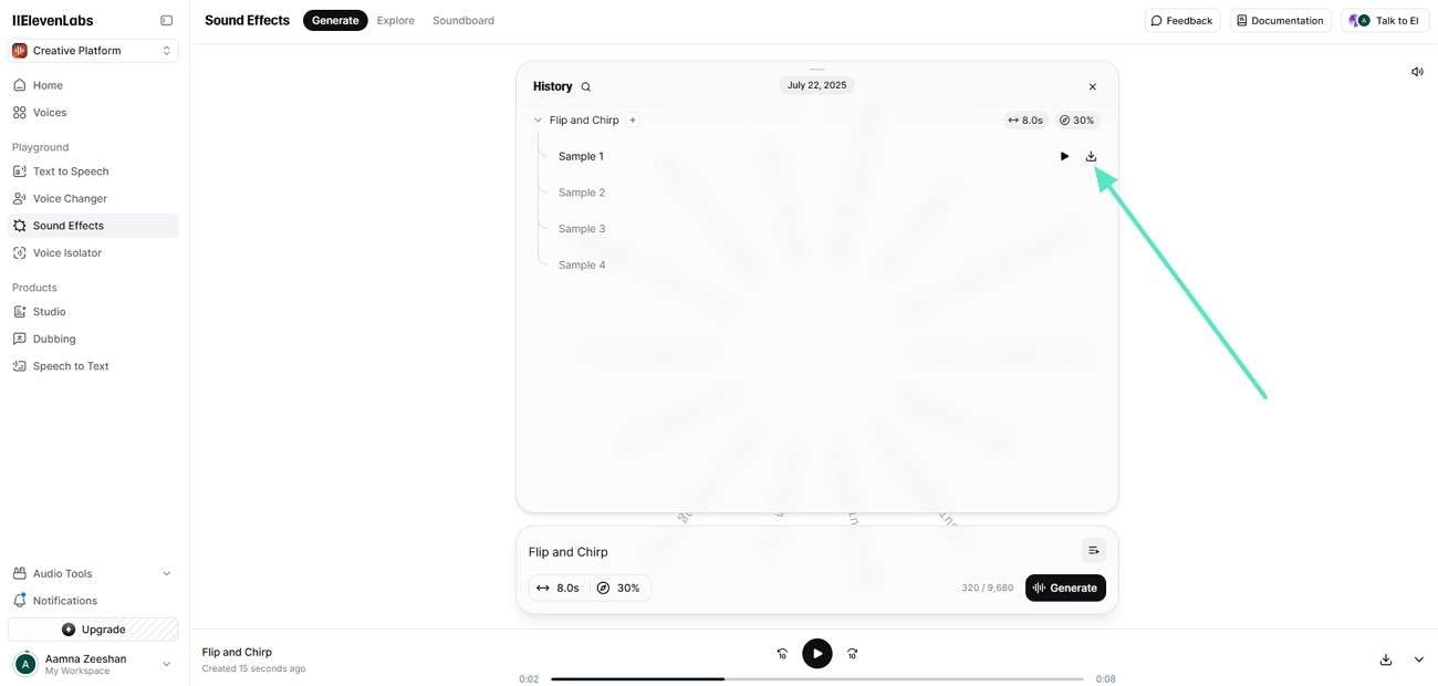 download ai sound effect generated