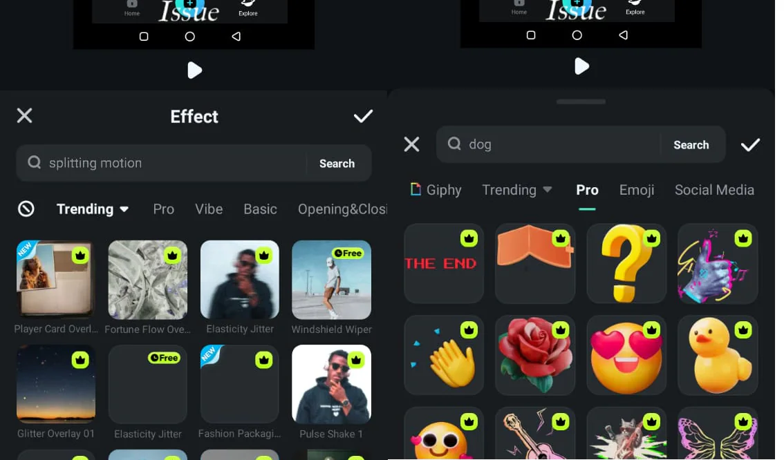 add effects and stickers to your video