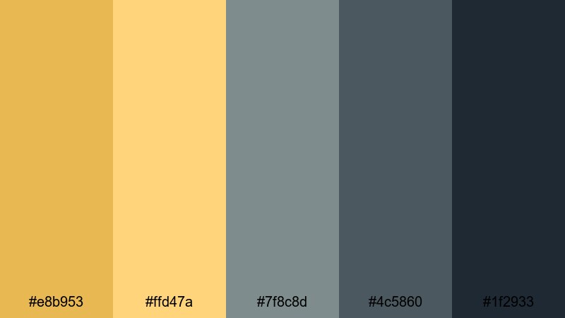 steel beam sunrise harvest gold color palette with hex codes