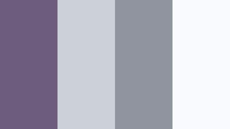 steel orchid minimal smoky lilac color palette with hex codes
