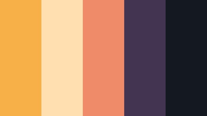 stellar dusk horizon cosmic amber color palette with hex codes
