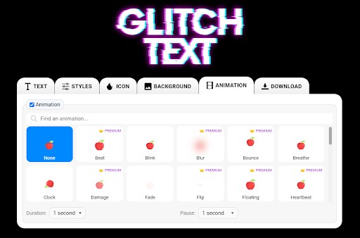 l'interface du convertisseur de texte glitch de Text Studio 