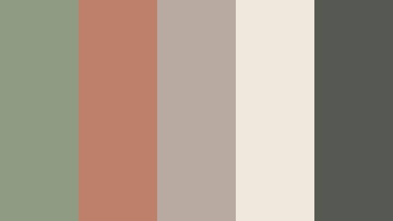 stoneware balance sage green and clay interior design color color palette with hex codes