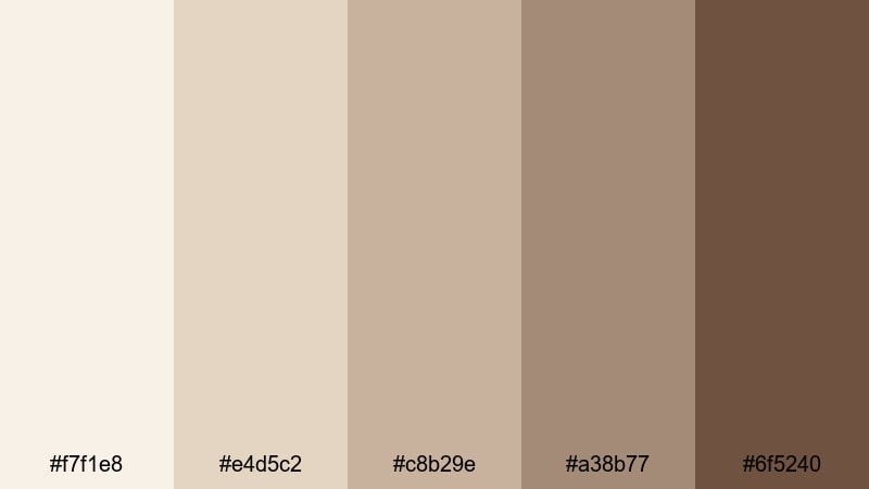 stoneware boutique chic white beige color palette with hex codes