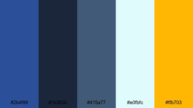 storm break cinema french blue color palette with hex codes