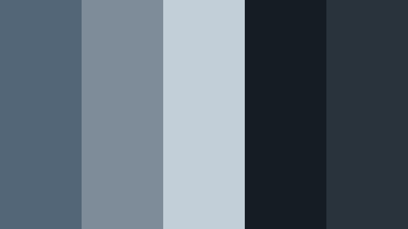 stormbound coast ashen blue color palette with hex codes