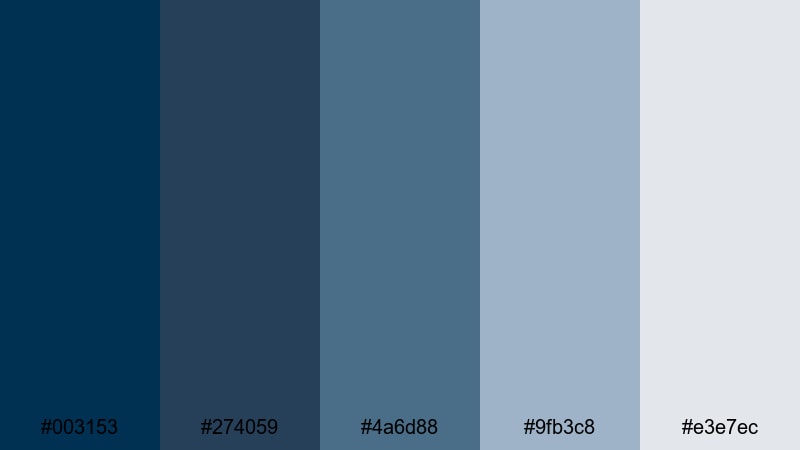 stormbound coastline prussian blue color palette with hex codes