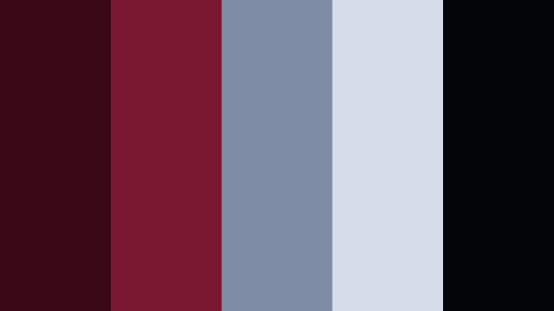 stormbound maroon reel midnight maroon color palette with hex codes