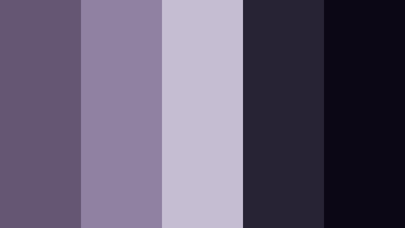 stormbound violet ash purple ash color palette with hex codes