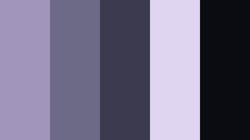 stormcloud lavender fade ash lavender color palette with hex codes