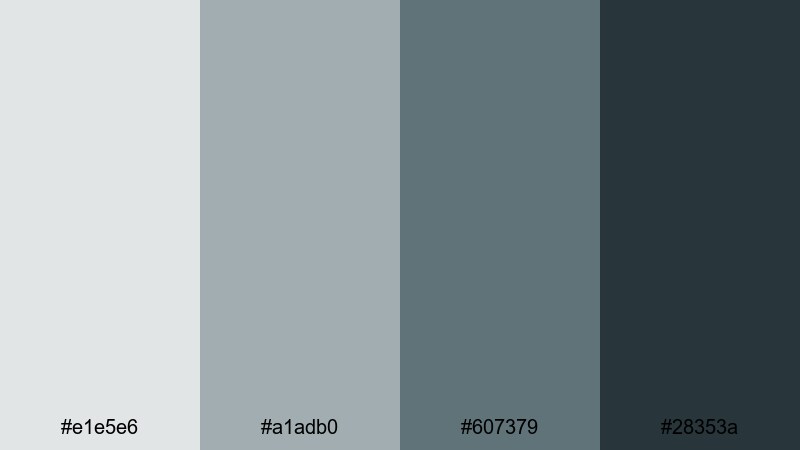 stormlit city grade gray green blue color palette with hex codes