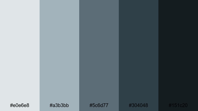 stormy harbor grade teal gray color palette with hex codes