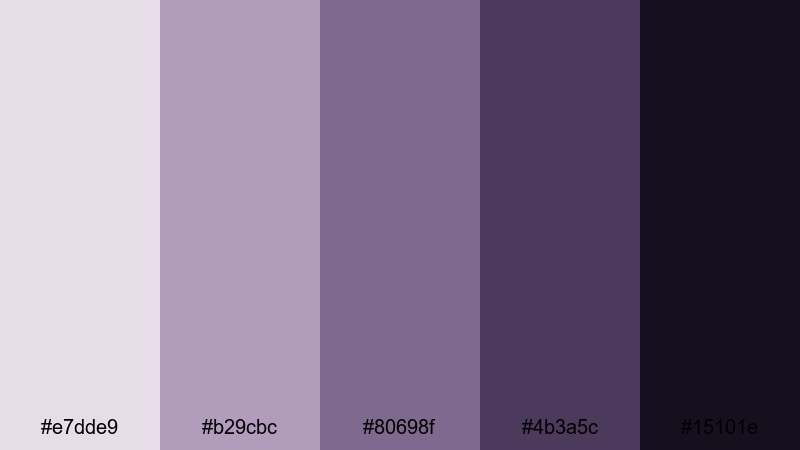 stormy mauve drama mauve color palette with hex codes