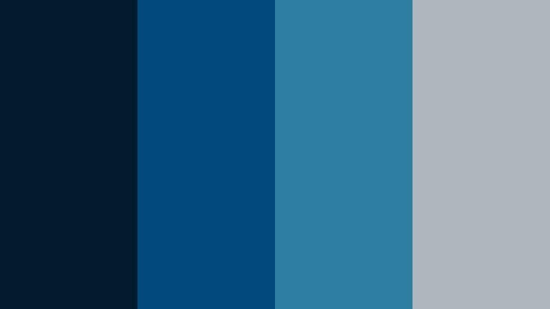 stormy ocean fade deep sea blue color palette with hex codes