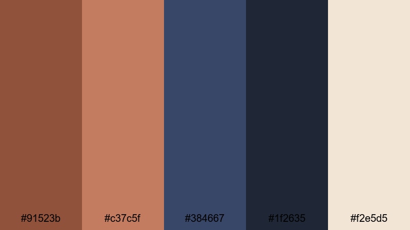 stormy orchard twilight fall color palette with hex codes