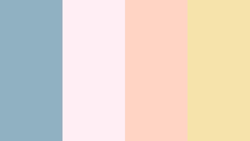 storybook pastel daydream muted sky blue color palette with hex codes