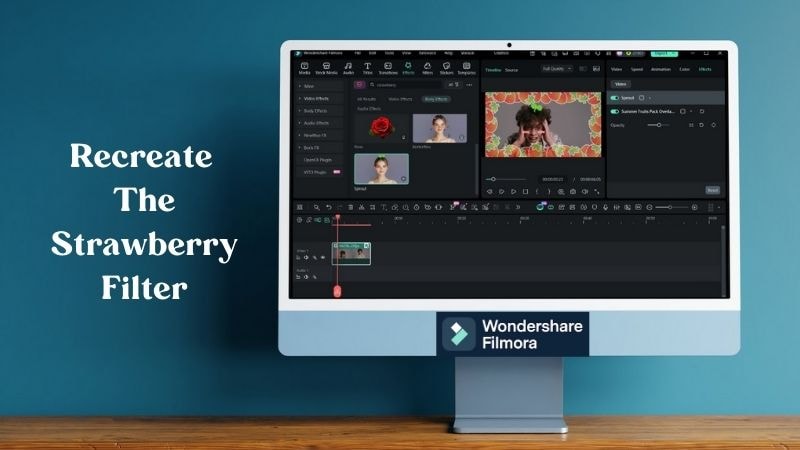 create strawberry filter in filmora