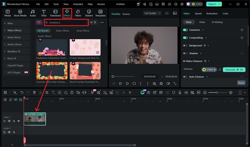search strawberry effect