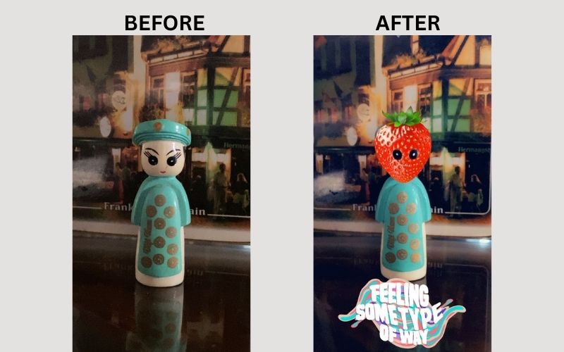 result of the strawberry filter on snapchat