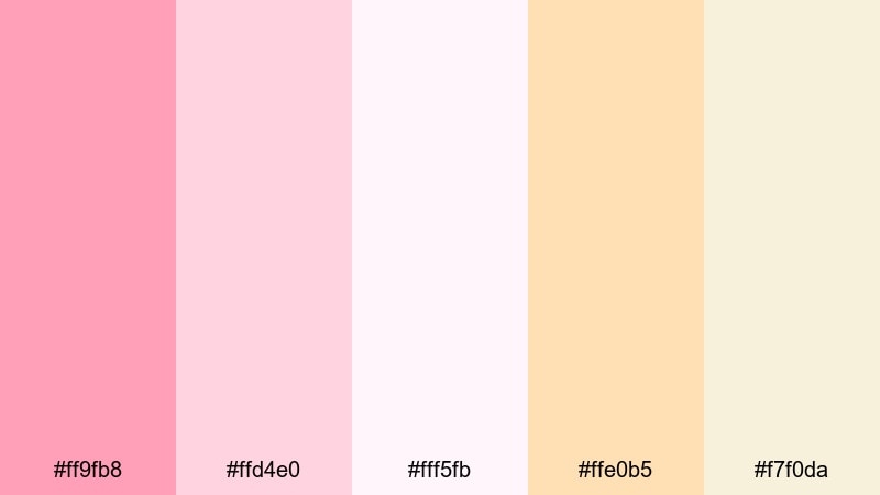strawberry milk aesthetic pastel red color palette with hex codes