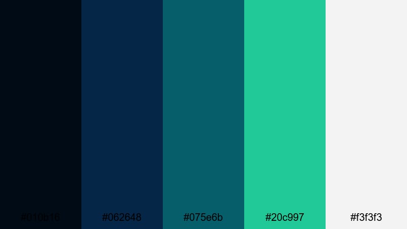 streaming overlay pulse green navy blue color palette with hex codes