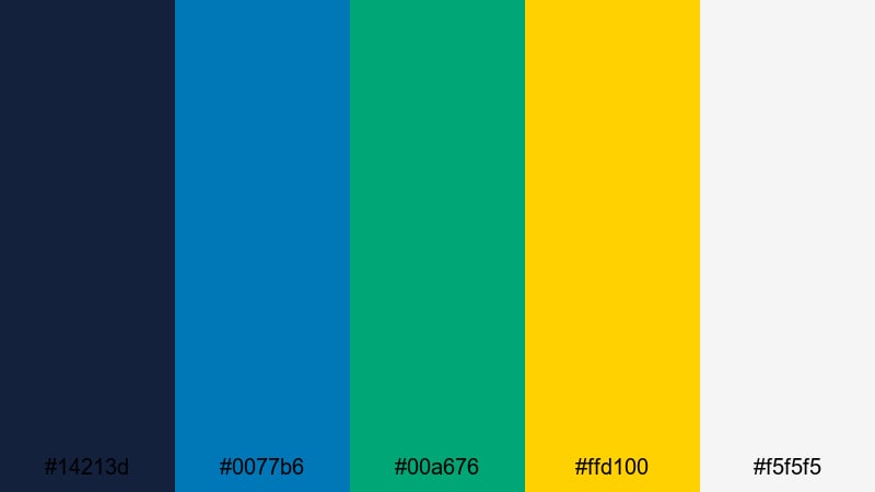 streaming studio fresh green blue yellow color palette with hex codes