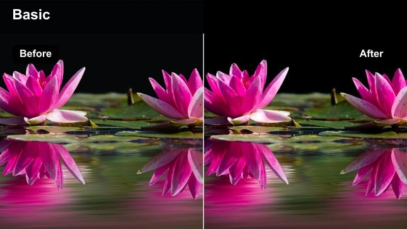 Cool toned city street with long shadows and pedestrians crossing