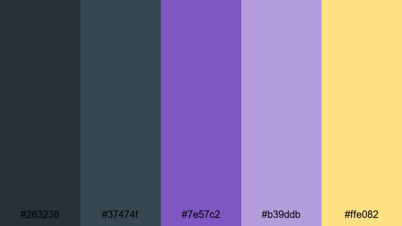 studio amethyst luxe violet color palette with hex codes