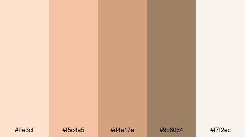 studio apricot neutrals light apricot color palette with hex codes
