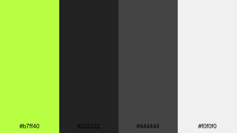 studio branding fresh lime green color palette with hex codes