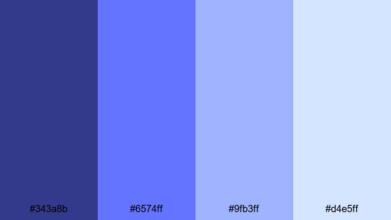 studio chill lofi violet blue color palette with hex codes