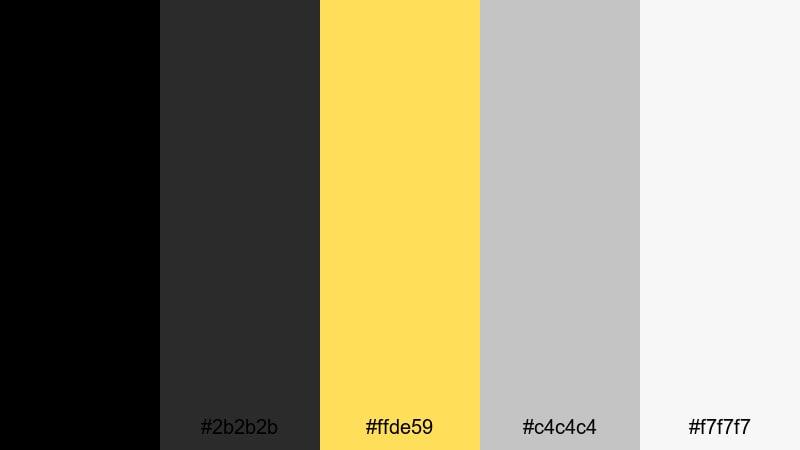 studio gaffer tape black yellow color palette with hex codes