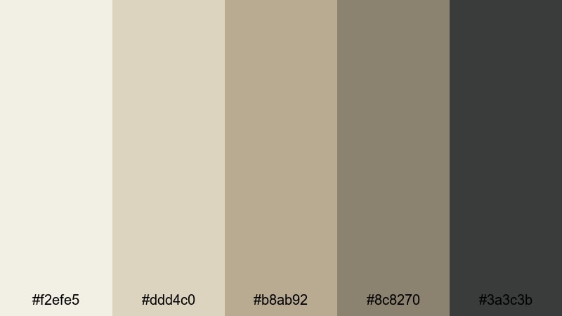 studio grid neutrals khaki color palette with hex codes