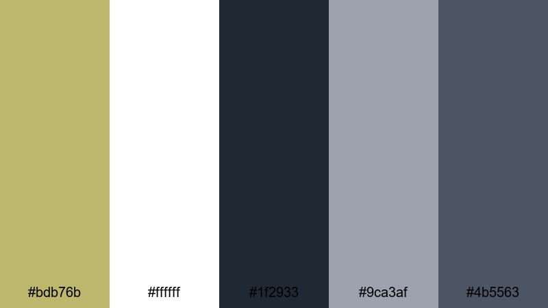 studio grid overlay dark khaki color palette with hex codes