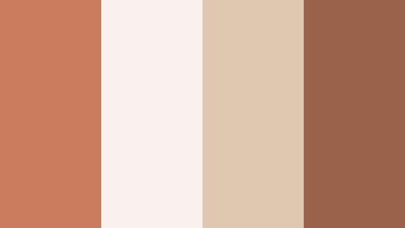 studio light terracotta sunbaked clay color palette with hex codes