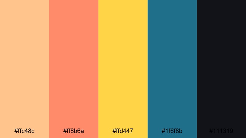 studio lights apricot apricot color palette with hex codes