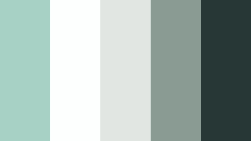 studio loft air misty jade color palette with hex codes