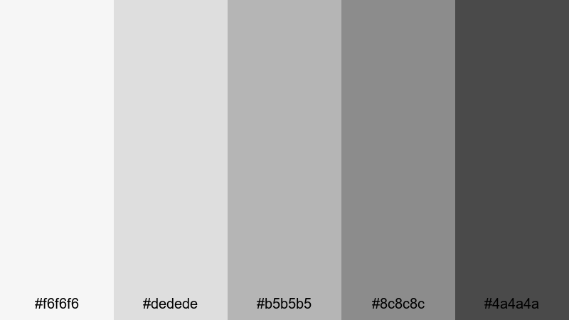 studio loft concrete monochrome color palette with hex codes