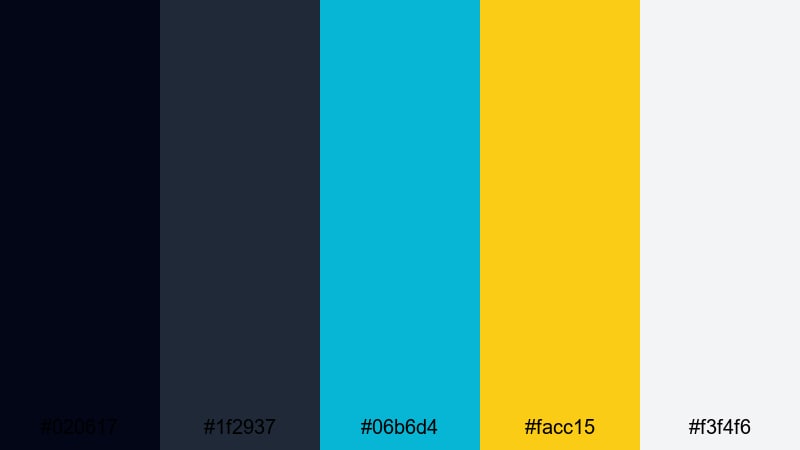 studio loft contrast contrast color palette with hex codes